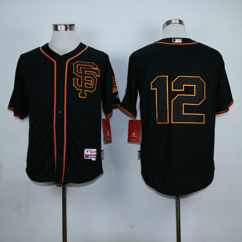 Men San Francisco Giants #12 Panik Black MLB Jerseys->san francisco giants->MLB Jersey